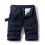 (29,dark blue)Summer Men s Casual Multi-Pocket Short Cargo Pants 5