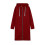 (S,burgundy)Women s long hooded zipper windbreaker jacket 1