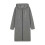 (S, Light gray) Women s long hooded zipper windbreaker jacket 1