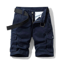 (30, dark blue) Summer Men s Casual Multi-Pocket Short Cargo Pants