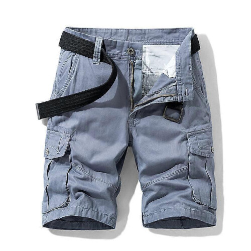 (32,grey)Summer Men s Casual Multi-Pocket Short Cargo Pants