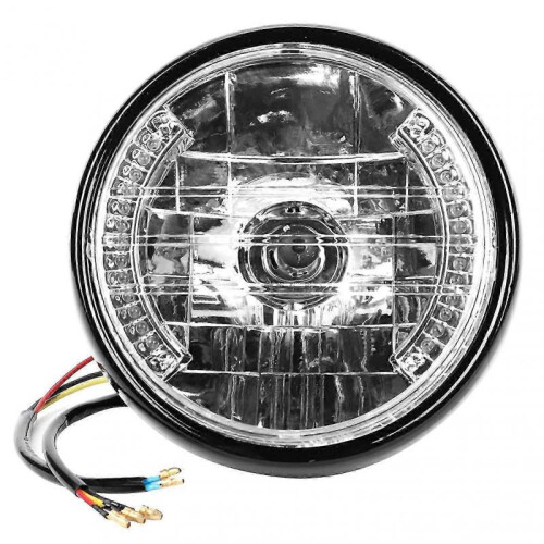 Universal 7in Motorcycle Headlamp Headlight Driving Turn Signal Light with Bracket 2