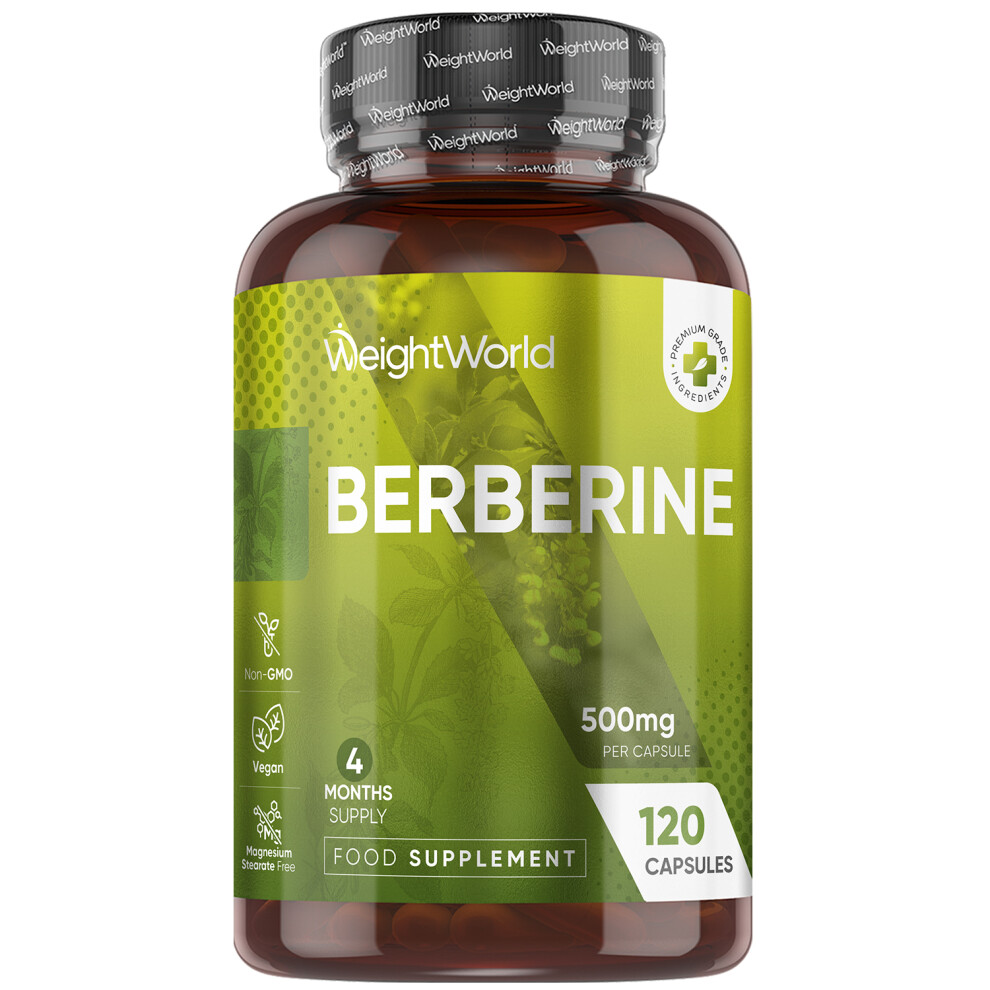 Weightworld Berberine 500Mg - 120 Vegan Capsules, 4-Month Supply