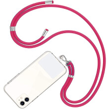 (Fucsia)Captor Cordino Catenella Laccio Porta Cover per Telefono Smartphone Cellulare da Collo - Tracolla Catenina con Cordini da Phone Ce