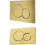 Double Flush Plate, Hidden Water Tank Into The Wall, Wall-mounted Toilet Flush Panel Button Accessories(matt Gold) 2