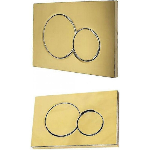 Double Flush Plate, Hidden Water Tank Into The Wall, Wall-mounted Toilet Flush Panel Button Accessories(matt Gold) 1