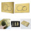 Double Flush Plate, Hidden Water Tank Into The Wall, Wall-mounted Toilet Flush Panel Button Accessories(matt Gold) 3