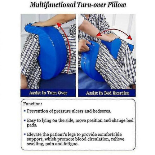 (Blue) Bedridden Patient Turning Device-multifunctional Turning Pillow 2