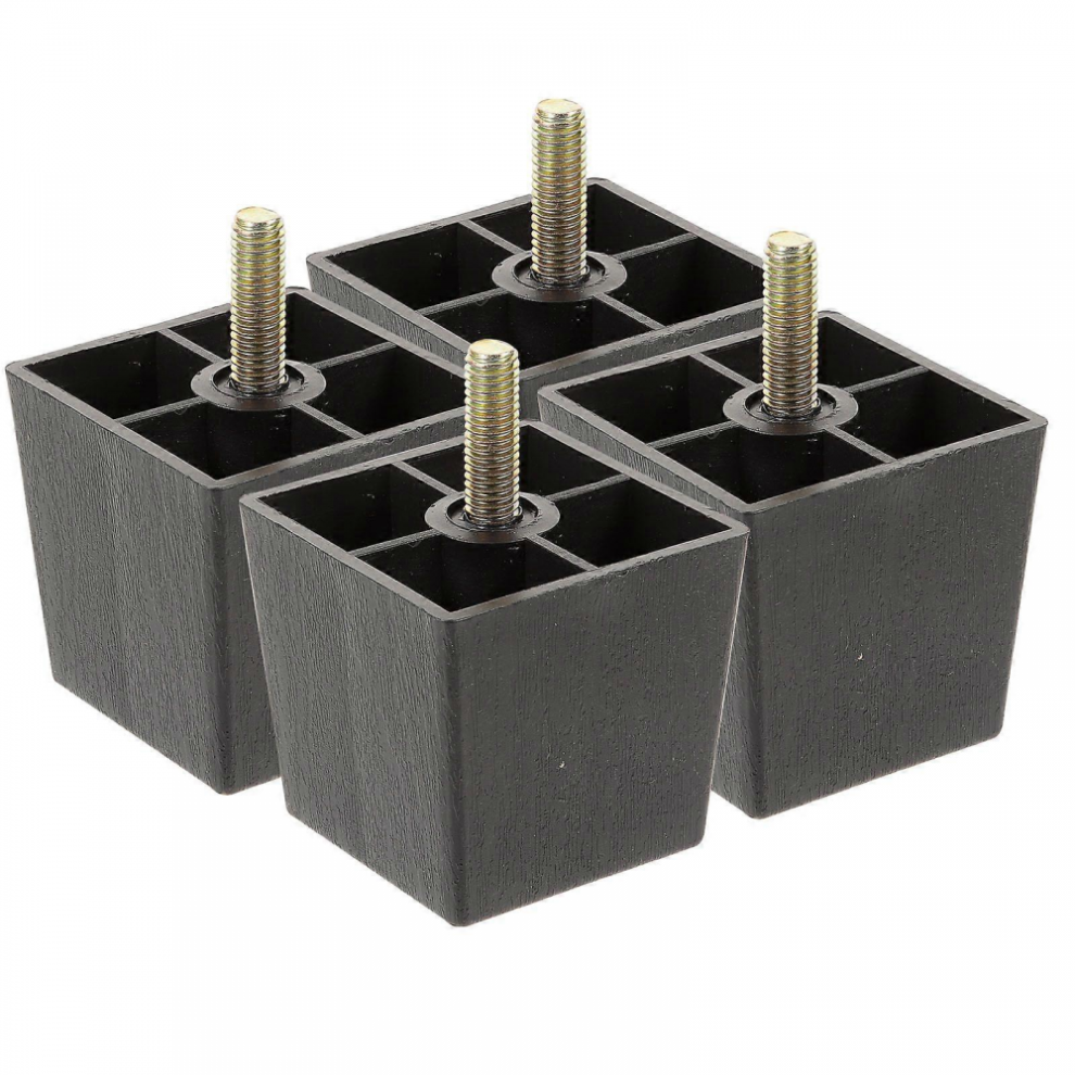 Lot de 4 pieds de rechange carrés pour meubles, pieds surélevés pour canapé