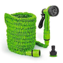 (30m, Green) Expanding Garden Water Hose Pipe Spray Gun Flexible Grow Stretch Hosepipe