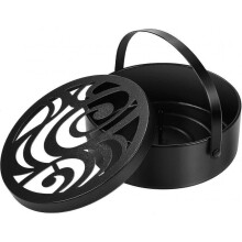 Mosquito Coil Holder, Smoker Spirals, Holder, Mosquito Spiral Holder, Round Iron Box, Incense Cone, Holder, Portable Smoker Holder