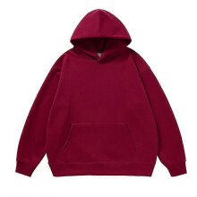 (M, burgundy) Men s casual pullover solid color sweatshirt suitable for autumn and winter