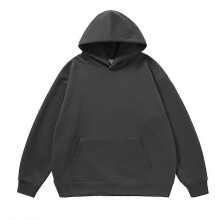 (M, dark gray) Men s casual pullover solid color sweatshirt suitable for autumn and winter