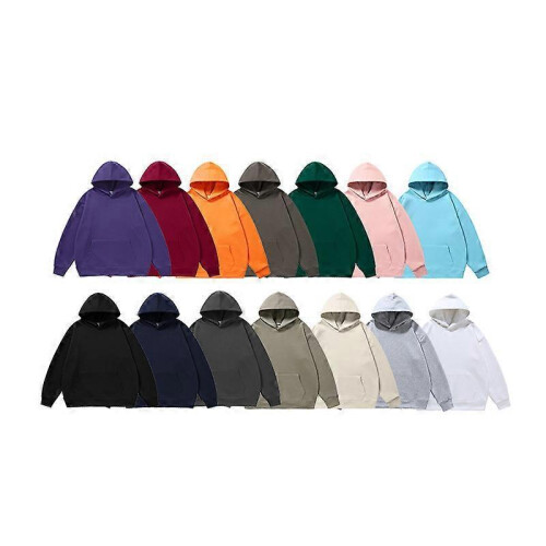 (L, White) Men s casual pullover solid color sweatshirt suitable for autumn and winter 1