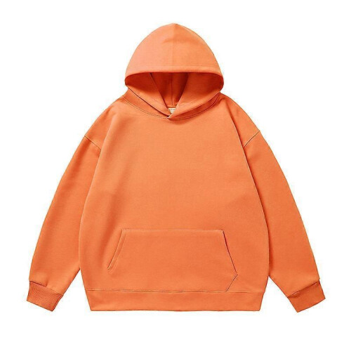 (L, White) Men s casual pullover solid color sweatshirt suitable for autumn and winter 2