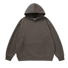 (L, brown) Men s casual pullover solid color sweatshirt suitable for autumn and winter