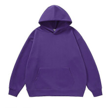 (XL, purple) Men s casual pullover solid color sweatshirt suitable for autumn and winter