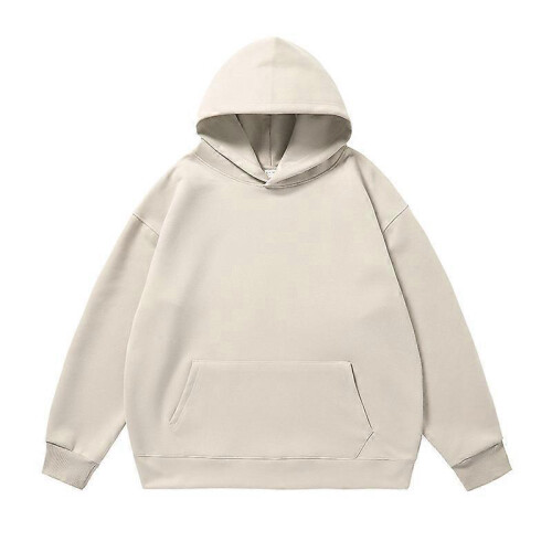 (XXL, apricot ash) Men s casual pullover solid color sweatshirt suitable for autumn and winter