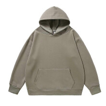 (M, khaki green) Men s casual pullover solid color sweatshirt suitable for autumn and winter