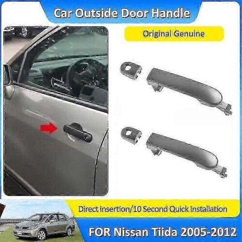 (Black) Exterior Door Handle for Nissan Tiida/Latio/Versa C11 2005-2012 - Left/Right 1