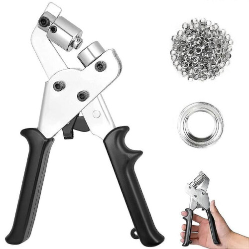 Hole Punch Set Handheld Shoe Eyelet Punch Portable Hand Punch (silver) (1pcs)