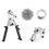 Hole Punch Set Handheld Shoe Eyelet Punch Portable Hand Punch (silver) (1pcs) 2