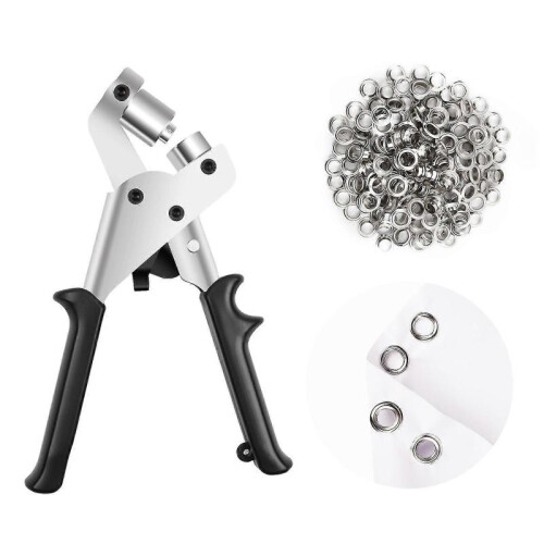 Hole Punch Set Handheld Shoe Eyelet Punch Portable Hand Punch (silver) (1pcs) 2