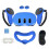 (Blue) 7pcs Set Vr Accessories For Oculus/meta Quest 3, Front Headset Protector Cover, Controller Grips Cover, Lens Cover, Face Pad, Joystick Caps 1