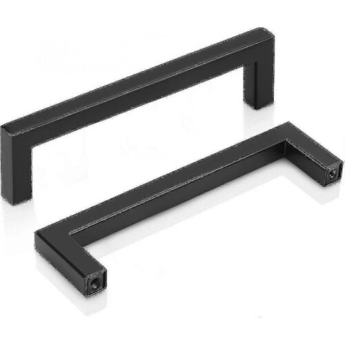 20 Pack Kitchen Door Handles 160mm Hole Centre Flat Black Cabinet Handles