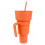 Multi-Purpose Snack Holder Cup Popcorn Snack Tumbler with Handle Detachable Compartments Durable Plastic Material Orange White Box Packagin 1