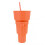 Multi-Purpose Snack Holder Cup Popcorn Snack Tumbler with Handle Detachable Compartments Durable Plastic Material Orange White Box Packagin 5