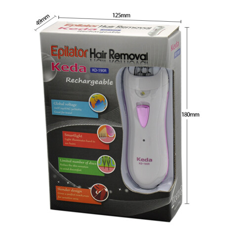 Keda-190R Rechargeable Hair Remover with Built LED 2