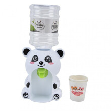 Panda-Themed Kids Mini Water Dispenser Play Toy Durable Plastic Interactive Drink Machine Fun Pretend Play Kitchen Set for Childre