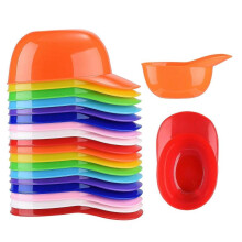Multicoloured Baseball Helmet Ice Cream Bowls Set 18pcs Durable Plastic Fun Design Perfect for Parties or Desserts Assorted Colours White Yellow Blue
