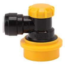5/16 Quick Push Fit Ball Lock Connector Gas Input Yellow Liquid Durable Plastic Easy Installation Compact Design for Brewing System