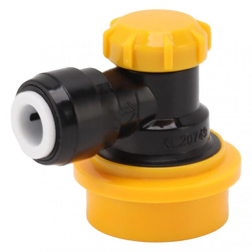5/16 Quick Push Fit Ball Lock Connector Gas Input Yellow Liquid Durable Plastic Easy Installation Compact Design for Brewing System 1