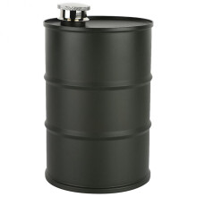 Portable Stainless Steel Flask Large Capacity Beer Barrel Oil Can Bottle Water Jug 700ml Durable Green Finish Ideal for Beverages Outdoor Us