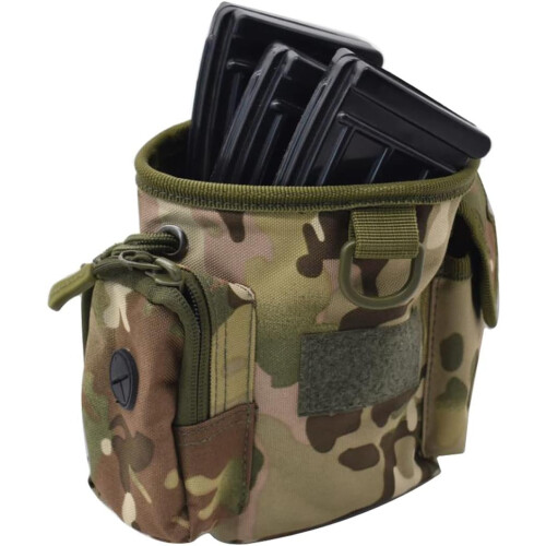 Compact Drawstring Tactical Dump Pouch Bag Dog Treat Training Pouch for Range Shooting, Hunting Airsoft 2