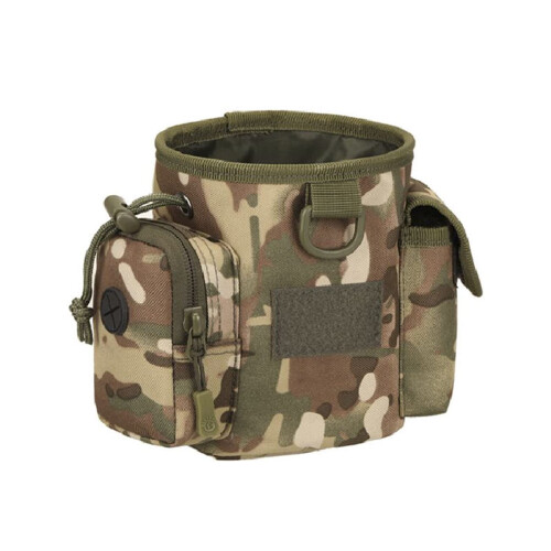 Compact Drawstring Tactical Dump Pouch Bag Dog Treat Training Pouch for Range Shooting, Hunting Airsoft