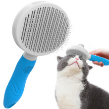 Cat Brush Dog Brush with Release Button for Shedding, Self Cleaning Cat Comb Hair Brush