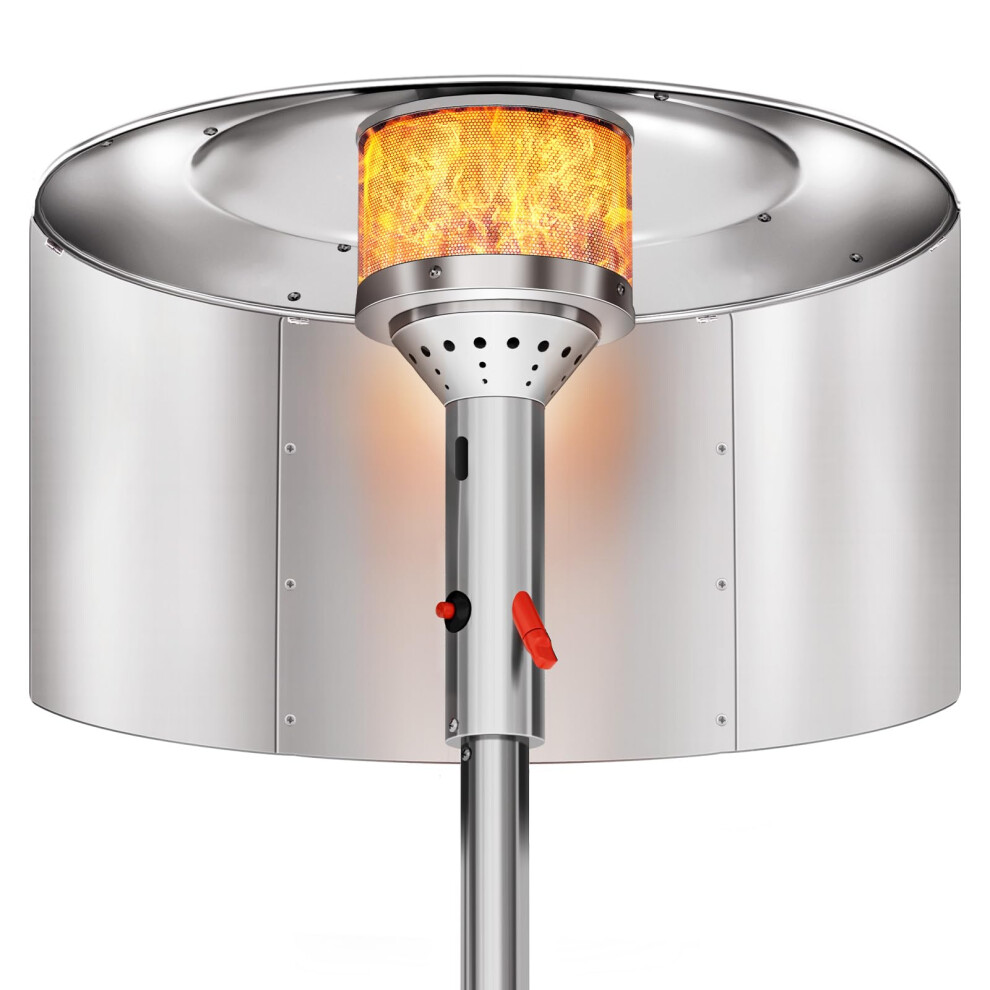 Patio Heater Reflector Shield, Heat Focusing Reflector for Round Gas Propane Heaters ( Upgraded)