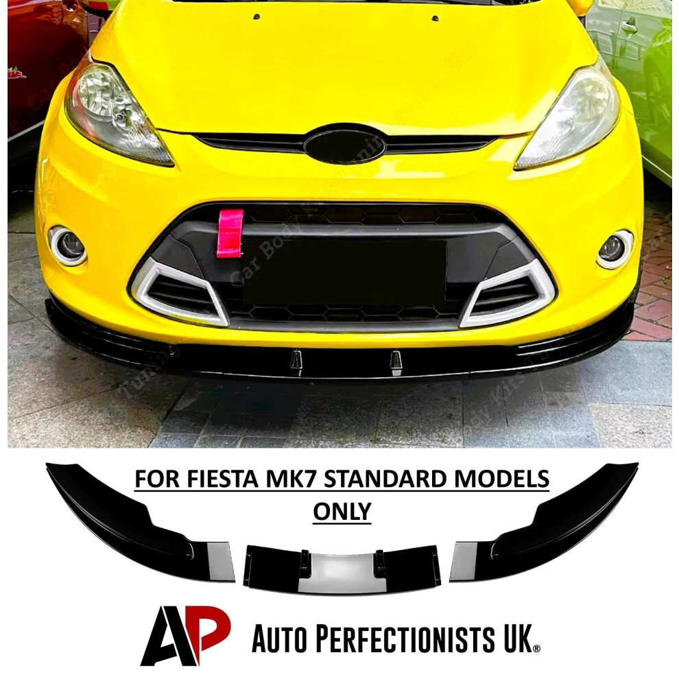 For Ford Fiesta Mk7 Front Splitter Spoiler Lip Body Kit Wing 2012-2017 5061072668715