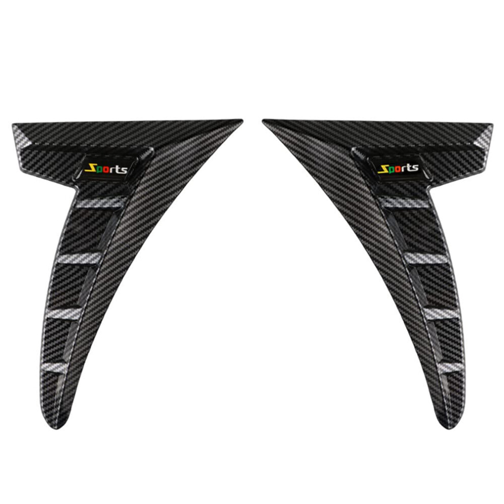 2Pcs Car Fender Side Vent Hood Decoration, Car Fender Side Vents Abs Compatible Fender Stickers 943784972296