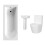 NES Home Pedestal Basin & Close Coupled WC Toilet with Straight Edge Bath Bathroom Suite 11