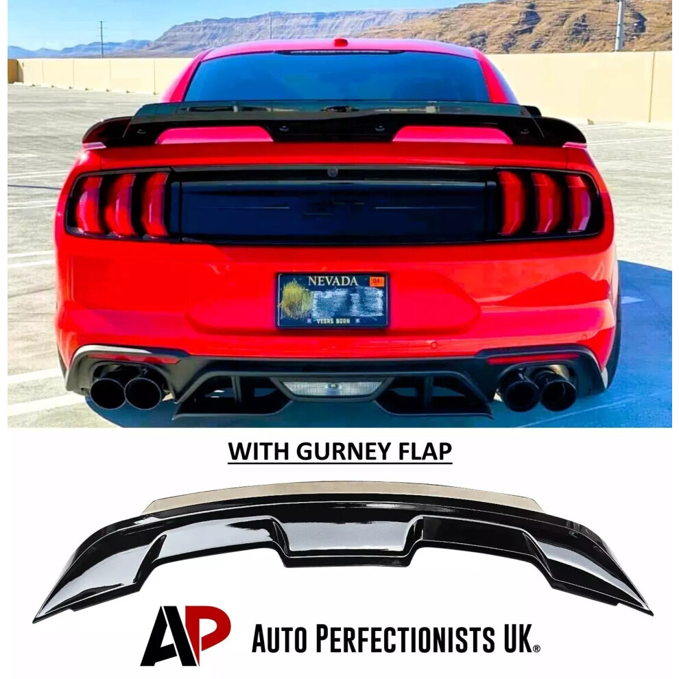 For Ford Mustang Shelby Gt500 Style Rear Spoiler Wing With Gurney Flap 5061072667077