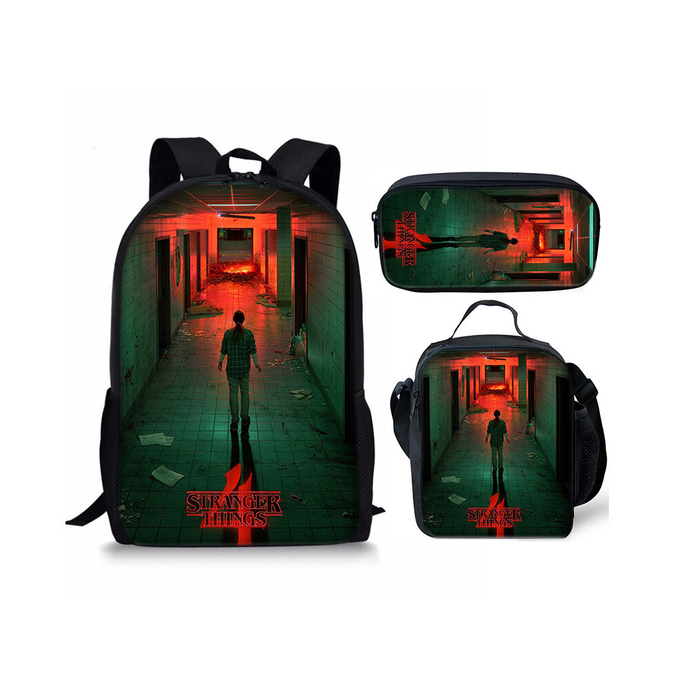Photos - Backpack  3 Piece Set Stranger Things School Bag Lunch Bag Pencil Case Kids Gift Not,Specified 20250811698368(Style-09)