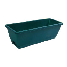 2 Pieces Window Box Planter er Pot Rectangular Organizer Decors Plant Containers Plant Pot Planter Boxes for Home Garden, Green