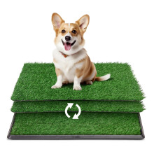 Grass Pad for Dogs with Tray, 30' x 20' Large Dog Grass Pad with Tray Indoor Dog Potty