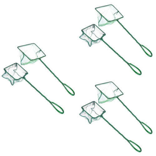 6 Pcs Small Aquarium Accessories Aquarium Net Handle Betta Fish Net Accessories for Pool Cleaning