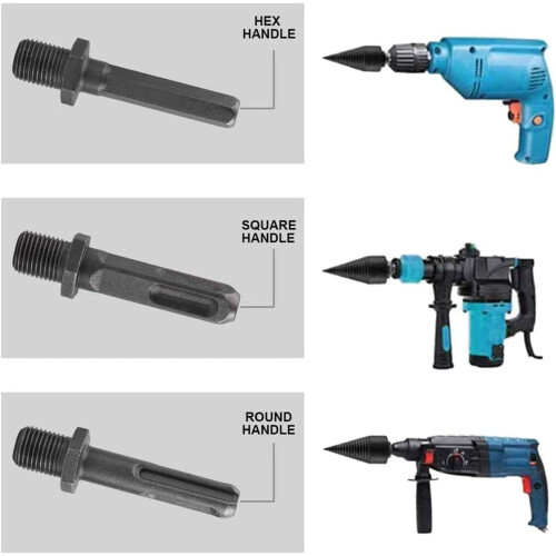 Firewood Log Splitter Drill Bit Set, 3PCS Removable Log Splitter Cone Screwdriver (32mm/38mm) 1